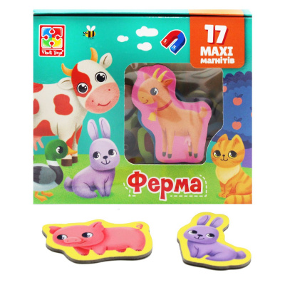 Магніти Мій маленький світ: Ферма, укр Vladi Toys VT3106-24